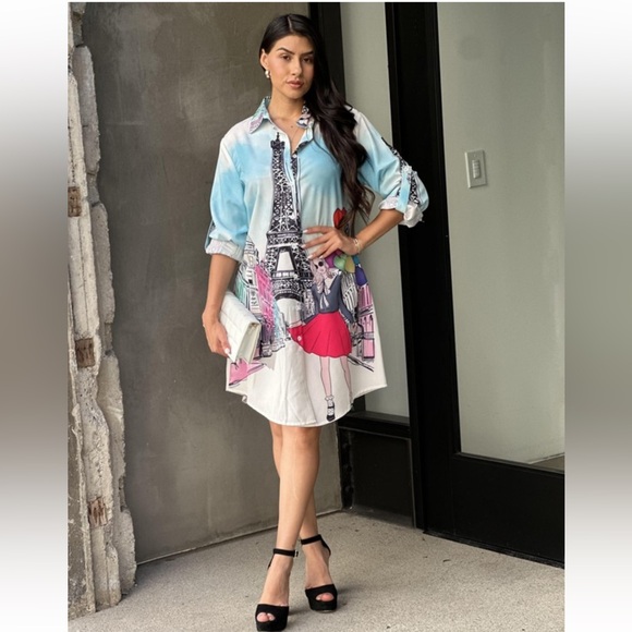 ShopEvelynne Dresses & Skirts - Fabulous Paris Super Comfy Stylish Shirt Dress